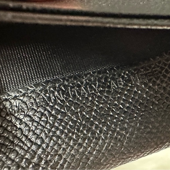 BVLGARI B ZERO ONE BLACK LEATHER LONG TRIFOLD WALLET - Picture 6 of 12